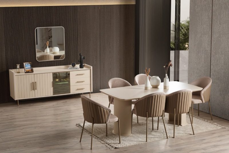 Beyaz İnci Yemek Odası Takımı