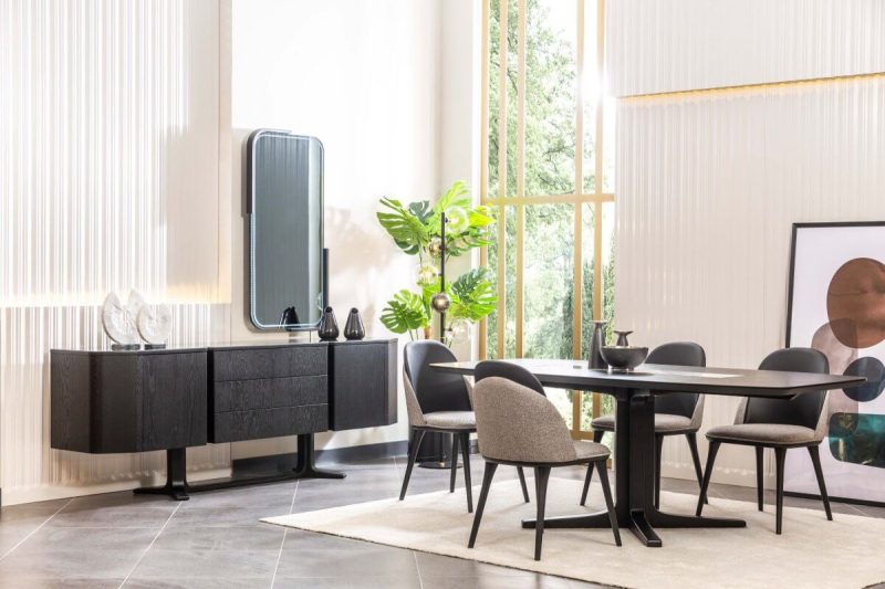 Orion Black Yemek Odası Takımı