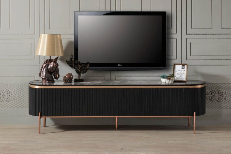 Tesla Black Bronze Tv Ünitesi