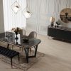 Tesla Black Bronze Yemek Odası Takımı