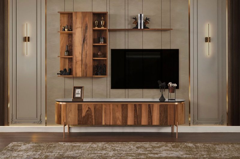 Tesla Ceviz Bronze Tv Ünitesi